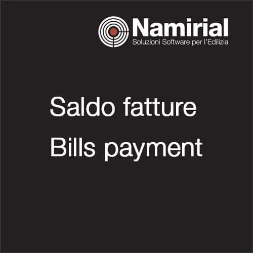 Saldo fatture - Bills payment
