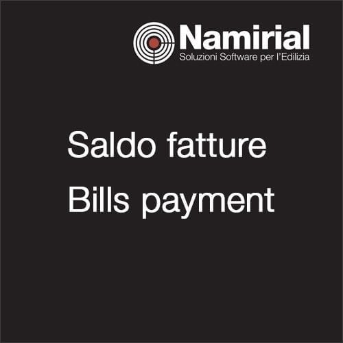 Saldo fatture - Bills payment